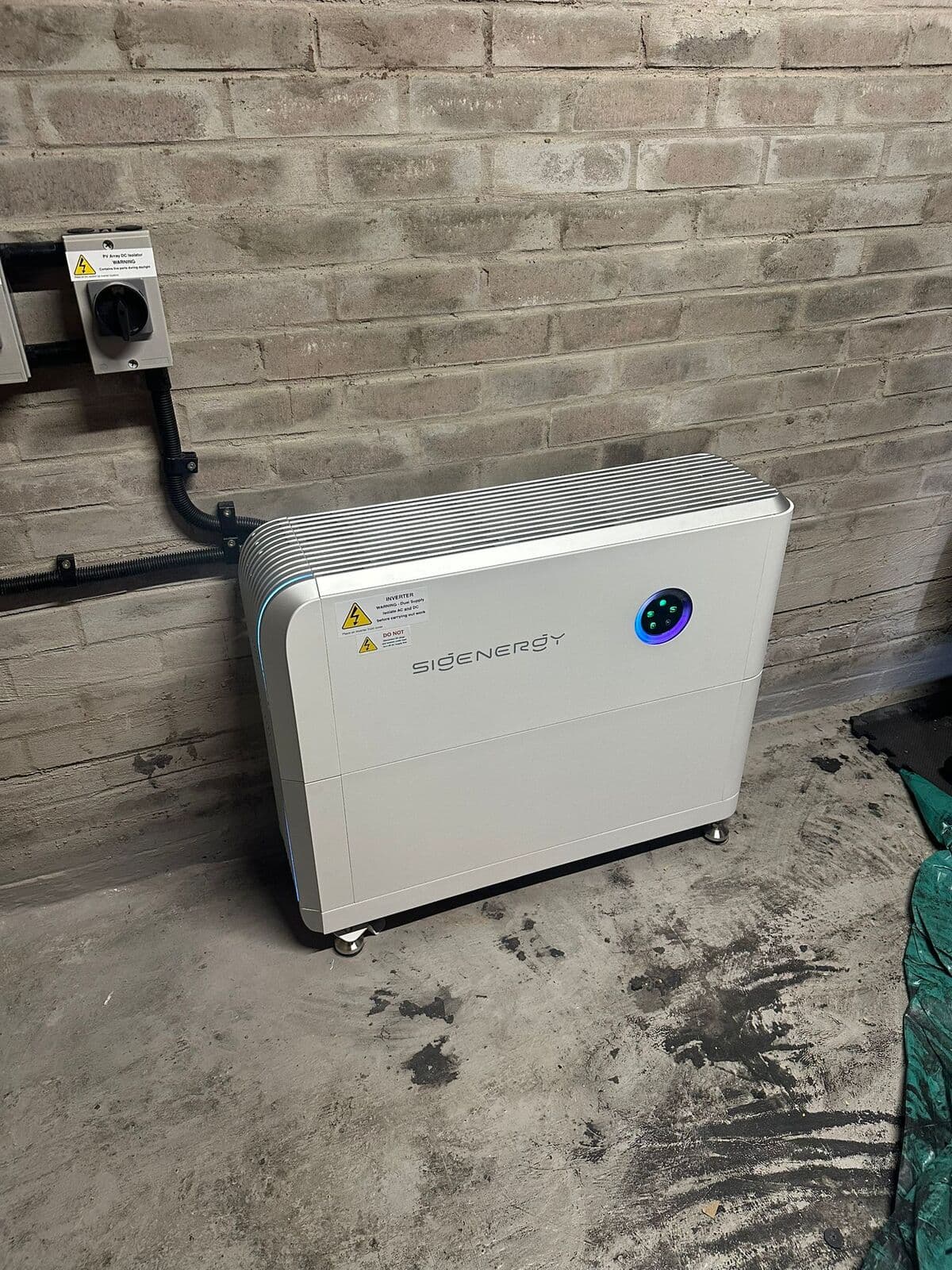 Sigenergy home battery fitted in a garage